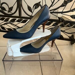 Michael Kors Dark Blue Heels with Brown Accents